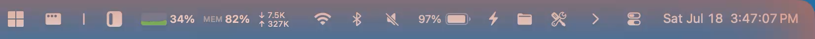 Barkeep tidying a Mac menu bar